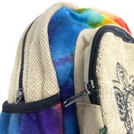 Mellanstor Rygsäck av Hampa med Batik - 7 Chakra