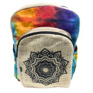 Stor Ryggsäck av Hampa med Batik - Mandala