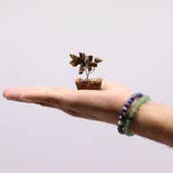 Mini Ädelstensträd med Orgonitbas - Tigeröga (15 Stenar)