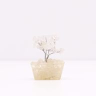 Mini Ädelstensträd med Orgonitbas - Stenkvarts (15 Stenar)