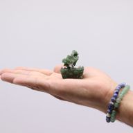 Mini Ädelstensträd med Orgonitbas - Grön Aventurin (15 Stenar)