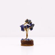 Mini Ädelstensträd med Träbas - Sodalit (15 Stenar)