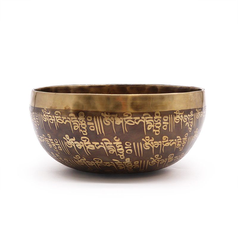 Tibetansk Helande Skål Graverad 16cm - Mantra