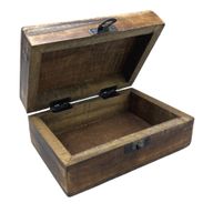 Medelstor Trälåda med Keramisk Glasyr - 15x10x6cm - Betong