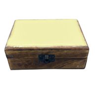 Medelstor Trälåda med Keramisk Glasyr - 15x10x6cm - Betong