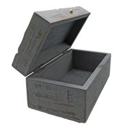 Vintage Dekorativ Mångsidig Låda - 22x12x10cm - Gråa Stjärnor