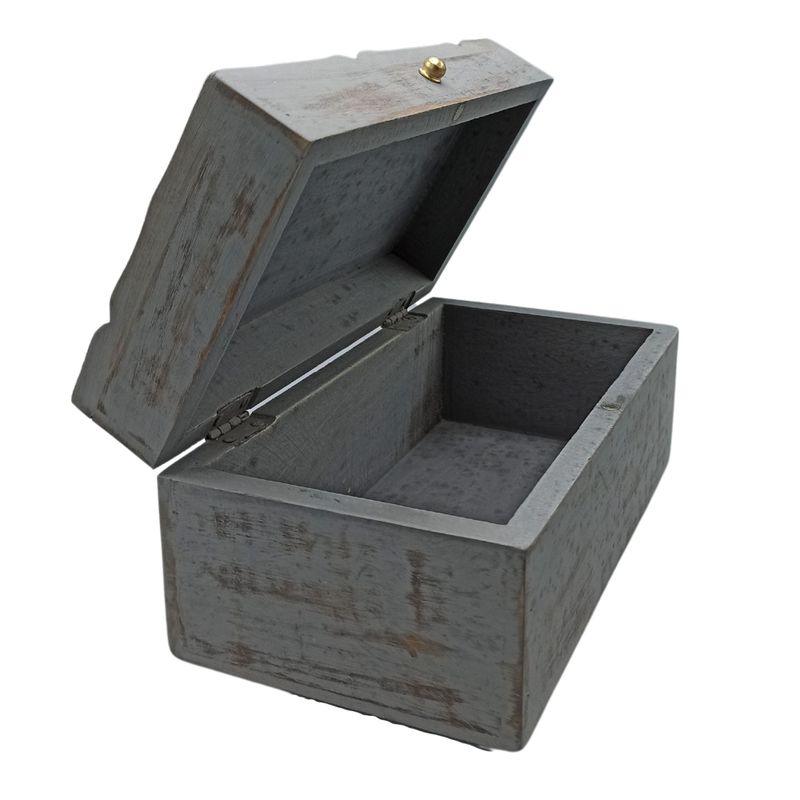 Vintage Dekorativ Mångsidig Låda - 22x12x10cm - Gråa Stjärnor