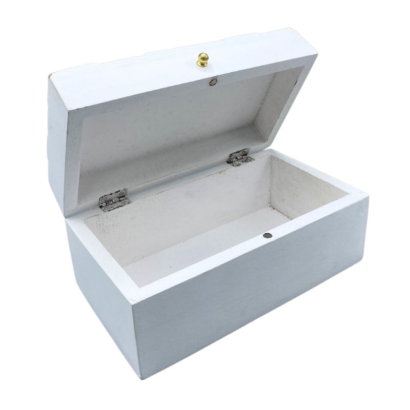 Vintage Dekorativ Mångsidig Låda - 22x12x10cm - Vita Diamanter