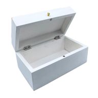 Vintage Dekorativ Mångsidig Låda - 22x12x10cm - Vita Diamanter