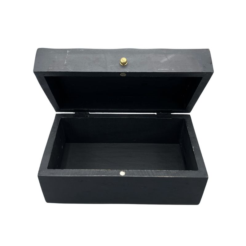 Vintage Dekorativ Mångsidig Låda - 22x12x10cm - Svarta Virvlar