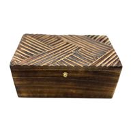 Vintage Dekorativ Mångsidig Låda - 22x12x10cm - Antika Linjer
