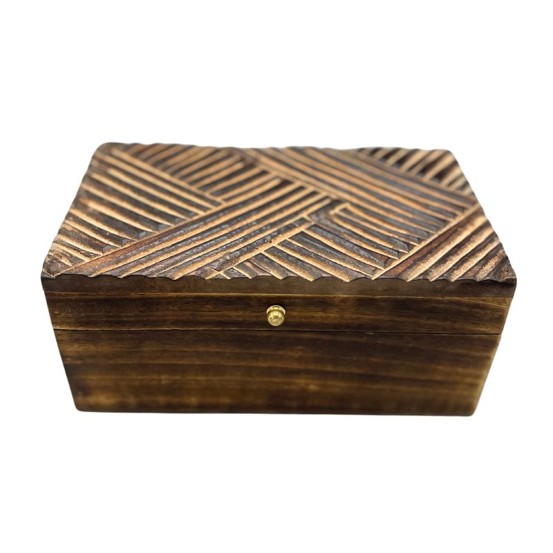 Vintage Dekorativ Mångsidig Låda - 22x12x10cm - Antika Linjer