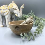 Träskål till Smudge Sticks och Ritualer - Fyra Element - 14x7cm