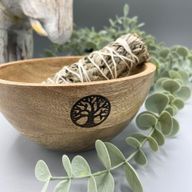 Träskål till Smudge Sticks och Ritualer - Livets Träd - 14x7cm