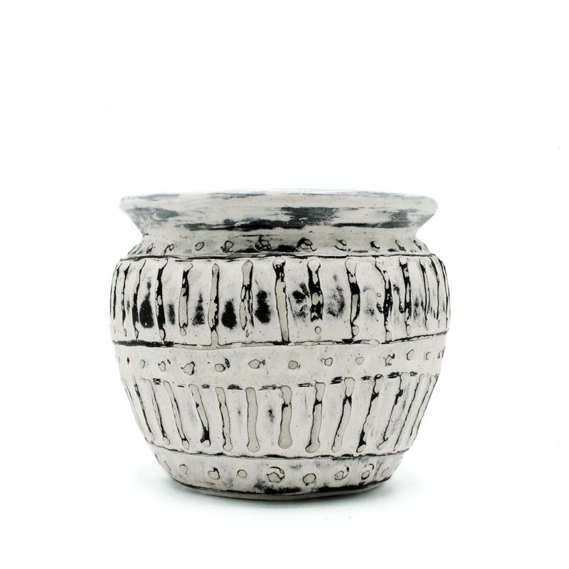 Grekisk Lerkruka - Krämfärg 12cm
