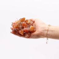 Ljusslinga med Ädelstenar - Orange Jade