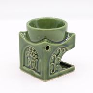 Kvadratisk Buddha Oljebrännare - Mörk Jade