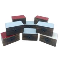 Pillerlåda i Trä 9x5x4cm - Keramiska Färger - Blandat