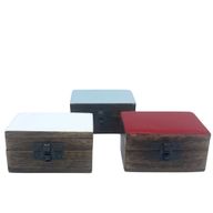 Pillerlåda i Trä 9x5x4cm - Keramiska Färger - Blandat
