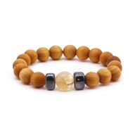 Solarplexuschakra Armband av Cederträ med Citrin