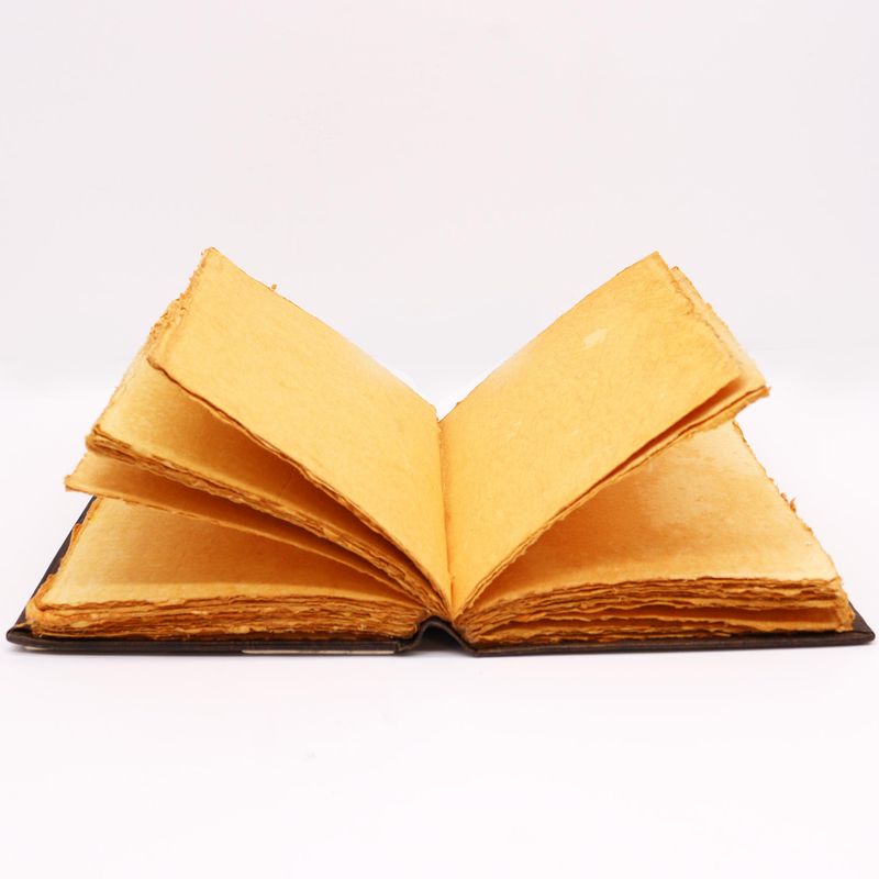 Stor Brun Anteckningsbok - Ros i Zink (26x18cm) - 200 sidor