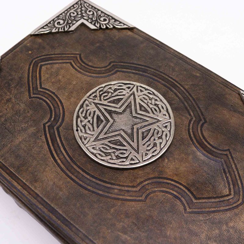 Stor Brun Anteckningsbok - Pentagon i Zink (26x18cm) - 200 sidor
