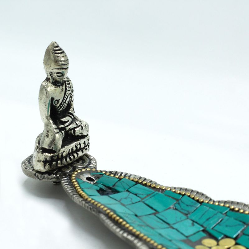 Tibetansk Dekorativ Rökelsehållare - Lång Buddha-Löv