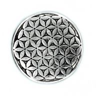 Rökelsehållare i Polerat Aluminium - Livets Blomma 11cm