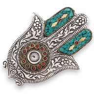Liten Grön Rökelsehållare - Hamsa 13x5.5cm