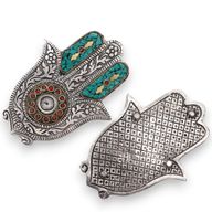 Liten Grön Rökelsehållare - Hamsa 13x5.5cm