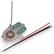Liten Grön Rökelsehållare - Hamsa 13x5.5cm