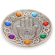 Rökelsehållare - Sju Chakra Hamsa 11.5cm
