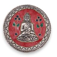 Rökelsehållare - Buddha med Röd Dekor 10cm