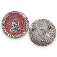 Rökelsehållare - Buddha med Röd Dekor 10cm