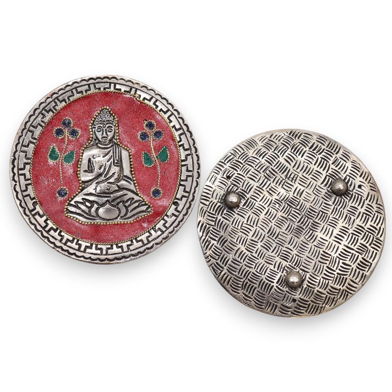 Rökelsehållare - Buddha med Röd Dekor 10cm