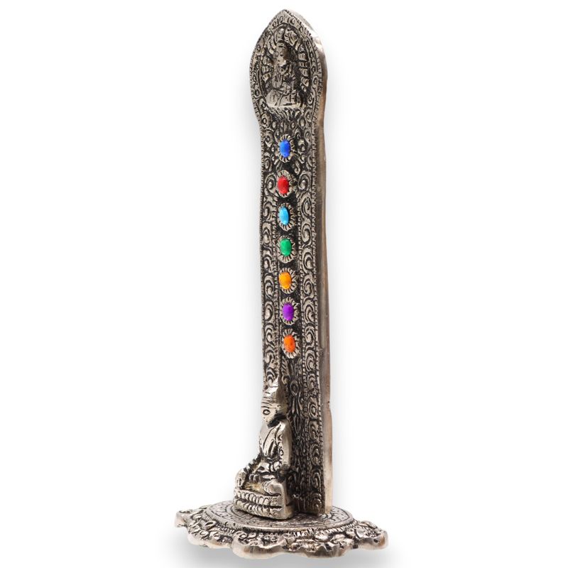 Rökelsehållare - Sju Chakra Torn med Buddha 16x6x7cm