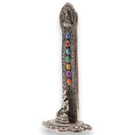 Rökelsehållare - Sju Chakra Torn med Buddha 16x6x7cm