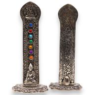Rökelsehållare - Sju Chakra Torn med Buddha 16x6x7cm