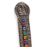 Rökelsehållare - Sju Chakra Torn med Buddha 16x6x7cm