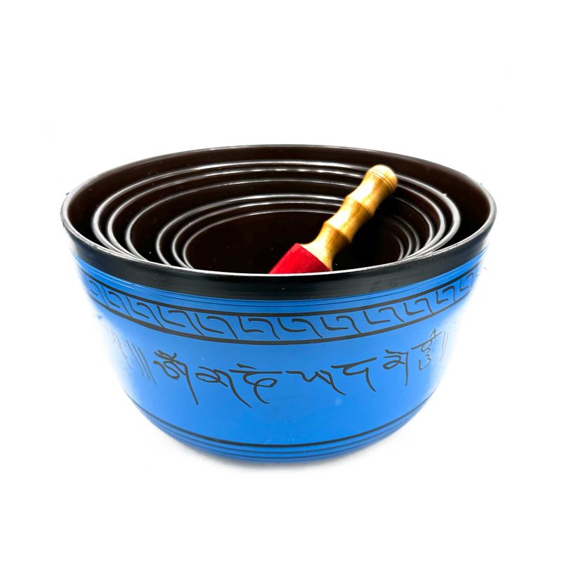 Litet Set med Sju Klangskålar - Chakra (14-22cm)