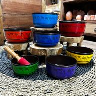 Litet Set med Sju Klangskålar - Chakra (14-22cm)