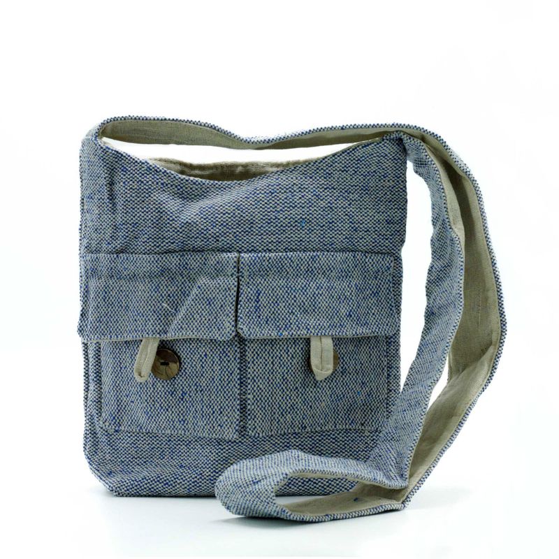 Naturlig Väska med Två Fickor - Jeans - Medelstor
