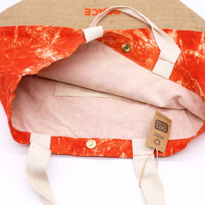 Helt Naturlig Väska - Orange - Namaste Hand - Fred