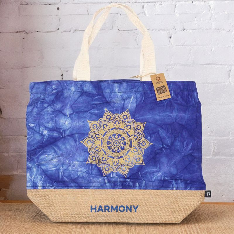 Helt Naturlig Väska - Blå - Mandala - Harmoni