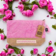 Necessär av Jute och Bomull - Rosa & Lila