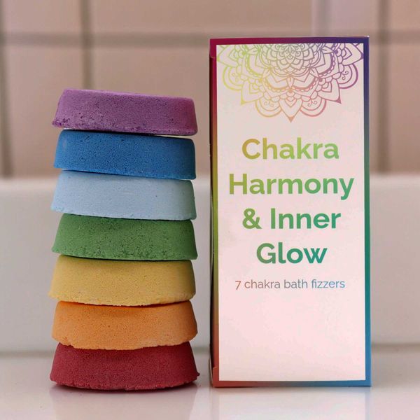 Set med Chakra Brusande Badtabletter