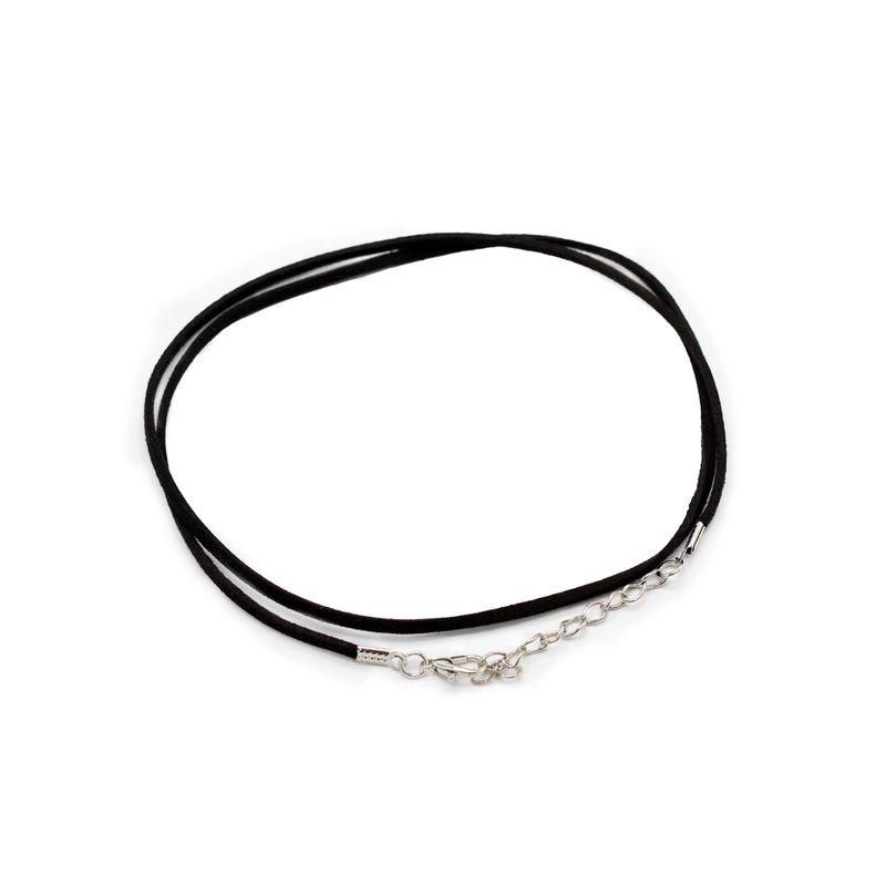 Paket med Snören till Hängen i Mockaimitation - 2.5mm x 55cm - Svart A001