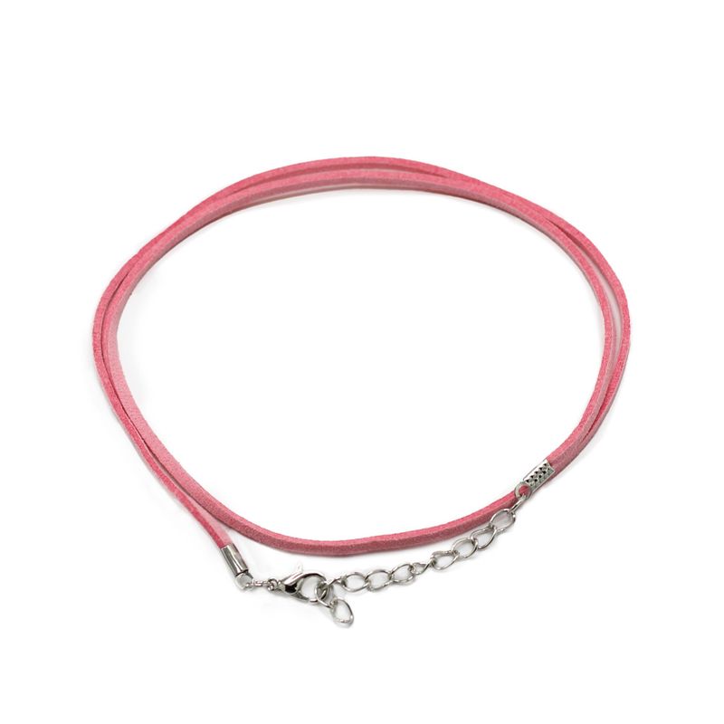 Paket med Snören till Hängen i Mockaimitation - 2.5mm x 55cm - Rosa A064