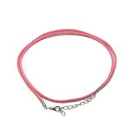 Paket med Snören till Hängen i Mockaimitation - 2.5mm x 55cm - Rosa A064