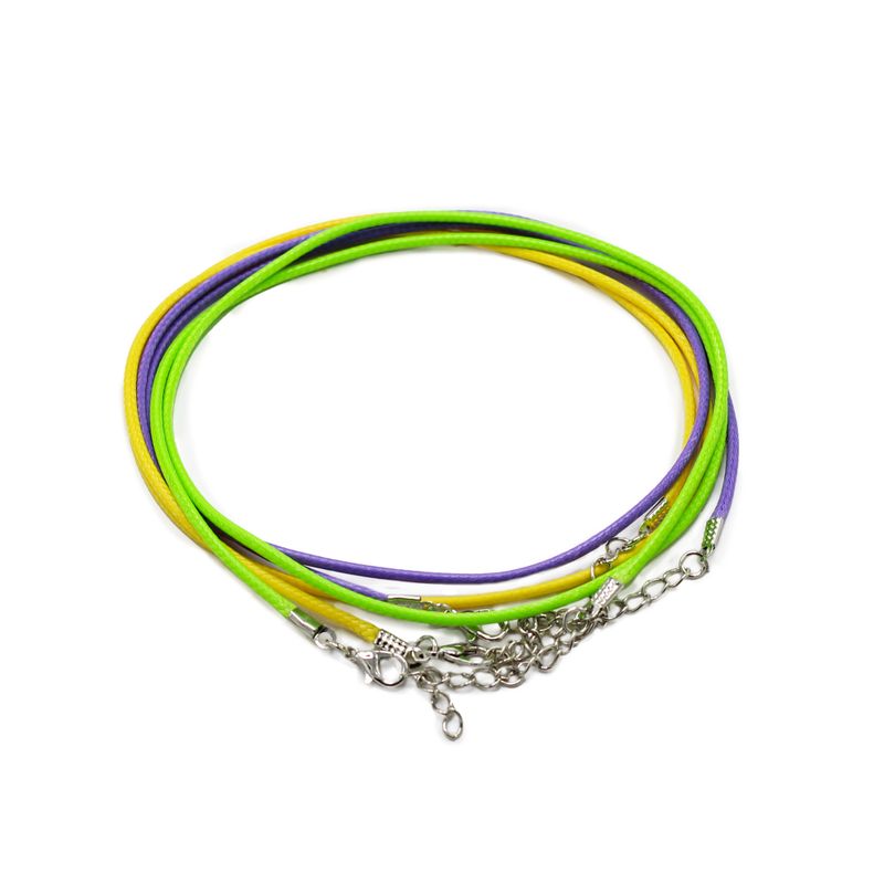 Paket med Vaxade Snören till Hängen - 2mm x 55cm - Blandade (10 färger)